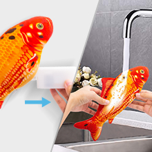 TOOGE 2 Pack 11" Electric Moving Fish Cat Toy Realistic Interactive Flopping Fish Cat Kicker Catnip Toys for Indoor Cats Pets Kitten