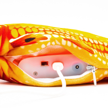 TOOGE 2 Pack 11" Electric Moving Fish Cat Toy Realistic Interactive Flopping Fish Cat Kicker Catnip Toys for Indoor Cats Pets Kitten